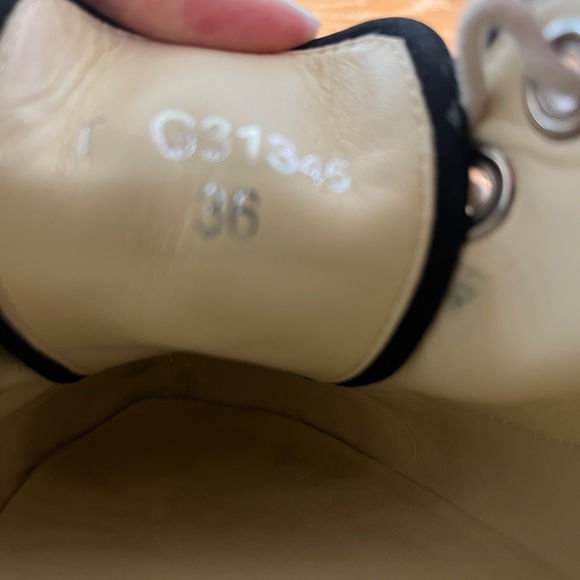 CHANEL White and Black Espadrilles with Rhinestone Detail - Picture 7 of 9